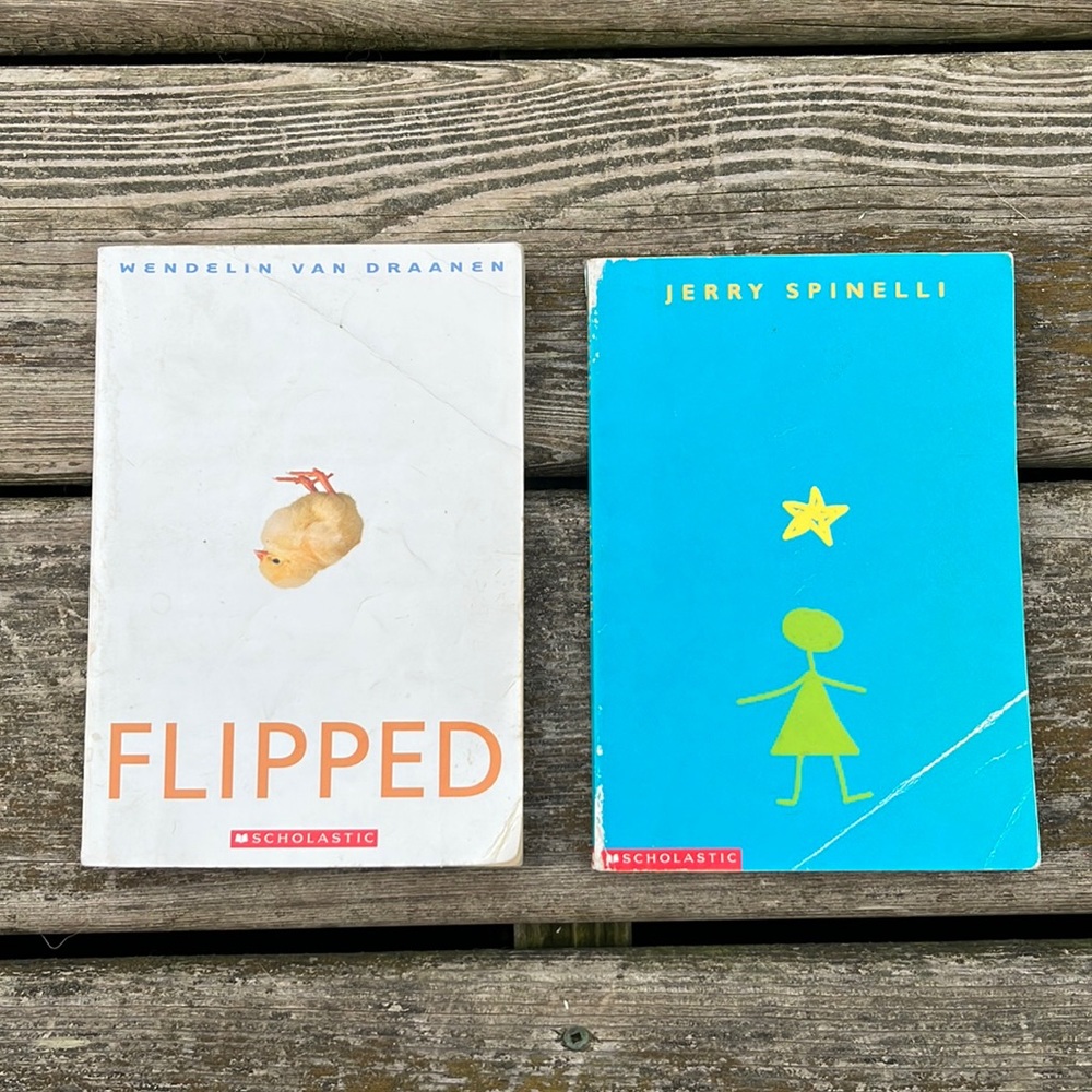 Set of 2 Scholastic Books- Flipped & Stargirl